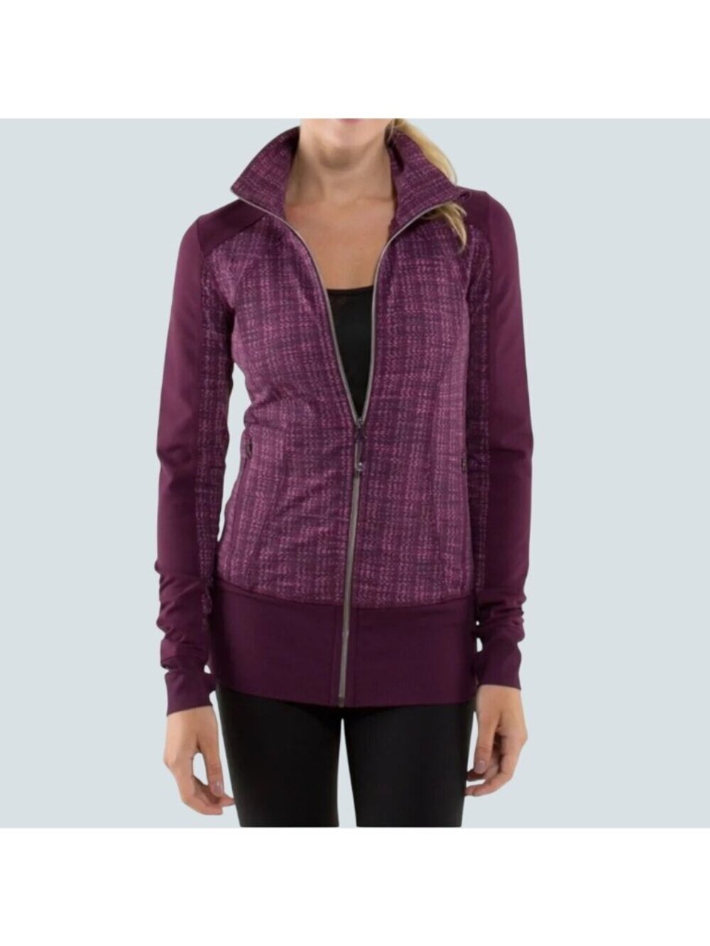Lululemon Nice Asana Jacket Ziggy Wee August Glo / Plum Size 6